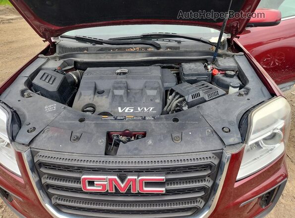 2GKFLTE32H6153542 2017 GMC TERRAIN Burgundy VIN կոդի պիտակի տեսք