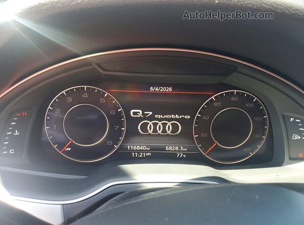 WA1LHAF76KD020551 2019 AUDI Q7 Black უკანა სავარძლების ხედი