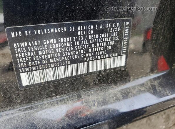 3VW7W7BU5TM031328 2026 VOLKSWAGEN JETTA Black 