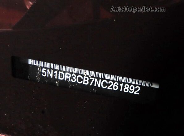 5N1DR3CB7NC261892 2022 NISSAN PATHFINDER Gray 