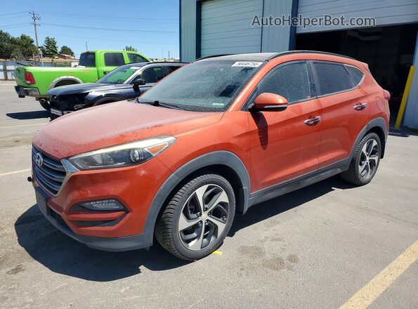 KM8J3CA27GU108708 2016 HYUNDAI TUCSON Orange Задня ліва чверть