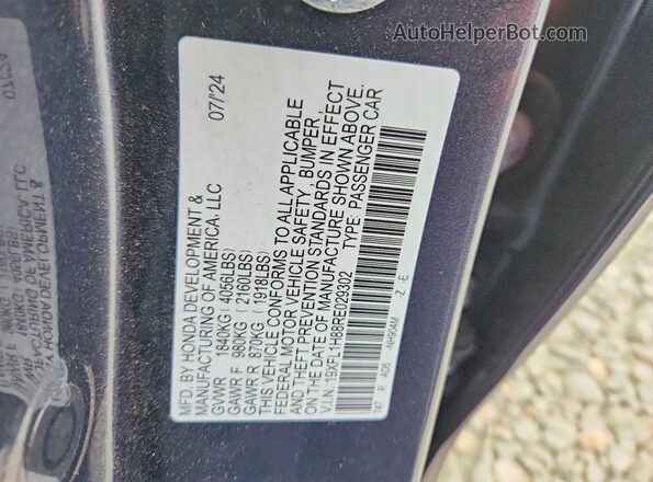 19XFL1H88RE029302 2024 HONDA CIVIC Gray 