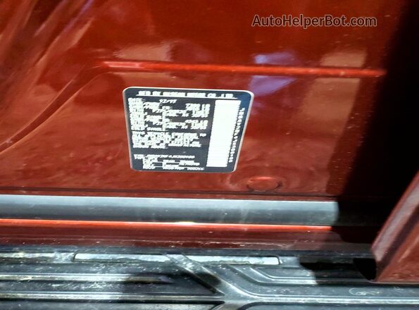 JN8AY2NF4JX300188 2018 NISSAN ARMADA Burgundy Vista de la etiqueta del VIN