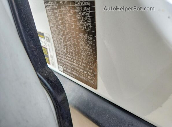 SALYA2EX8KA217447 2019 LAND ROVER RANGE White 360 interior view