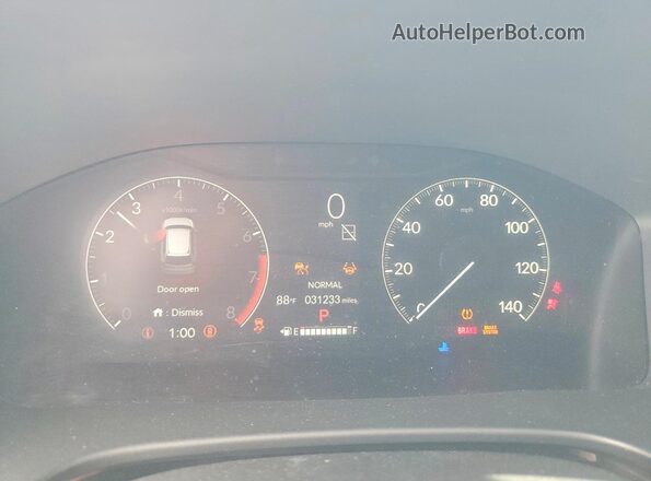 7FARS3H76PE001013 2023 HONDA CR-V White ხელსაწყოთა პანელის ხედი