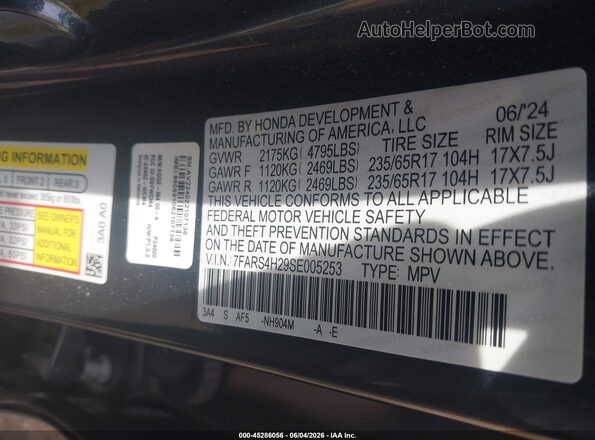 7FARS4H29SE005253 2025 HONDA CR-V Gray Engine compartment view