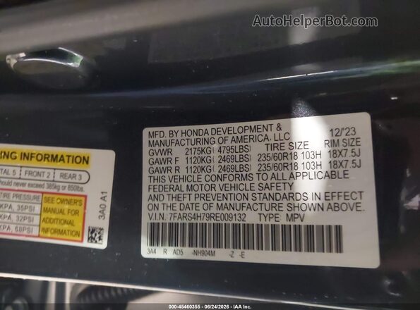 7FARS4H79RE009132 2024 HONDA CR-V Gray ძრავის განყოფილების ხედი