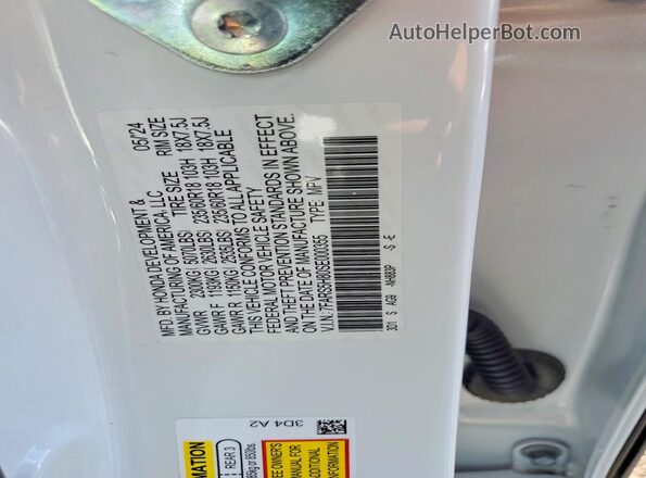 7FARS5H80SE000355 2025 HONDA CR-V Белый Панорамный вид салона 360°
