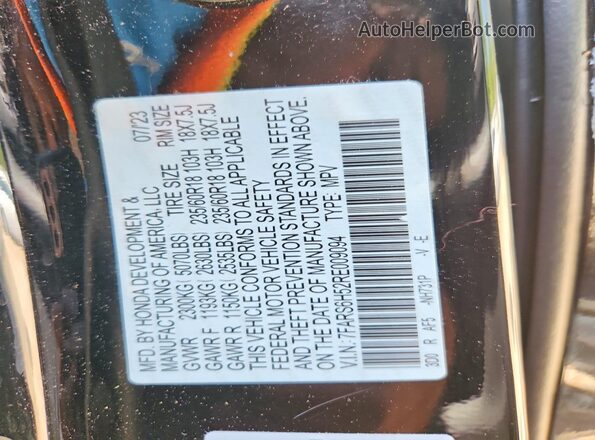 7FARS6H52RE009094 2024 HONDA CR-V Black Vista del compartimento del motor