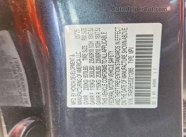 7FARS6H53SE112885 2025 HONDA CR-V Gray 