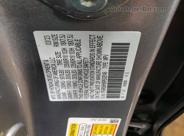 7FARS6H56PE028146 2023 HONDA CR-V Silver 360 interior view