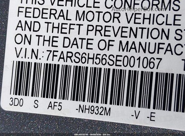7FARS6H56SE001067 2025 HONDA CR-V Серебряный Вид подкапотного пространства