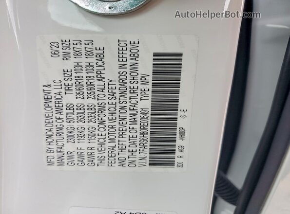 7FARS6H80RE005491 2024 HONDA CR-V White 