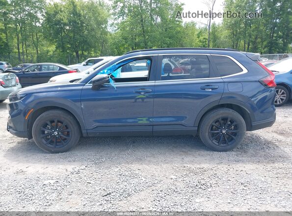 7FARS6H84RE001881 2024 HONDA CR-V HYBRID Blue Вид задньої частини салону