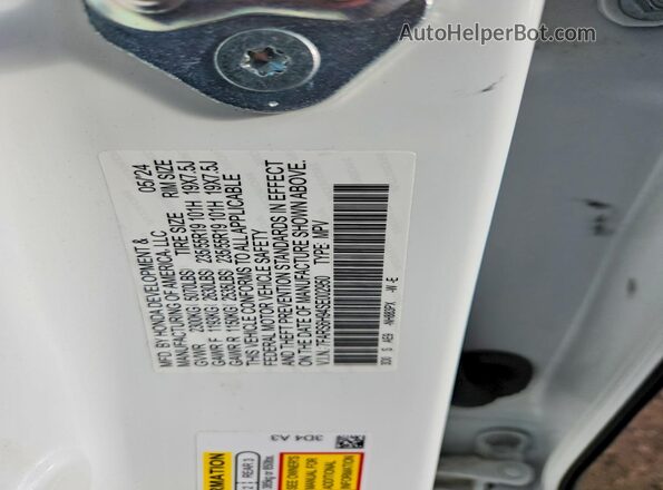 7FARS6H94SE002950 2025 HONDA CR-V White Панорамний вид салону 360°