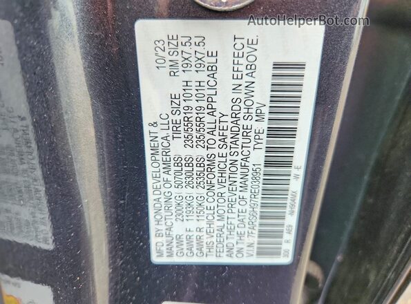 7FARS6H97RE038951 2024 HONDA CR-V Charcoal 360 interior view