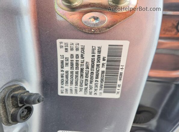7FARW1H50KE037666 2019 HONDA CR-V Silver 