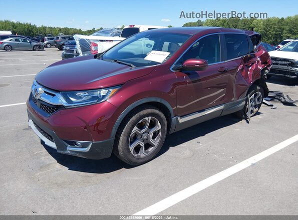 7FARW1H52HE006444 2017 HONDA CR-V Burgundy Vista tres cuartos delantera izquierda