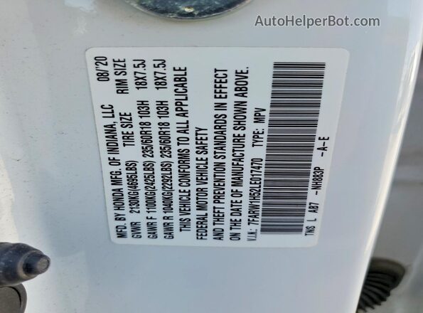 7FARW1H52LE017470 2020 HONDA CR-V White 