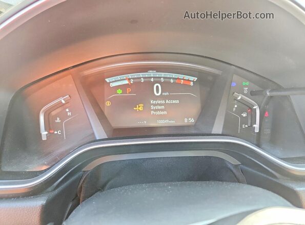 7FARW1H55JE015175 2018 HONDA CR-V Gray Вид щитка приладів