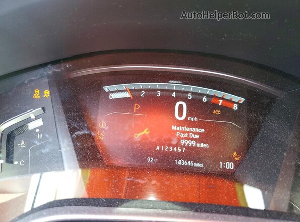7FARW1H58HE026651 2017 HONDA CR-V Silver Вид щитка приладів