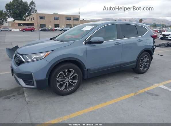 7FARW1H80NE016878 2022 HONDA CR-V Blue Առջևի ձախ երեք քառորդ տեսարան