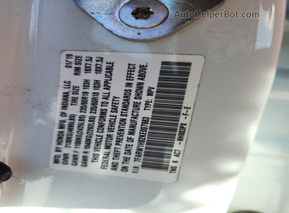 7FARW1H82KE007983 2019 HONDA CR-V White Engine compartment view