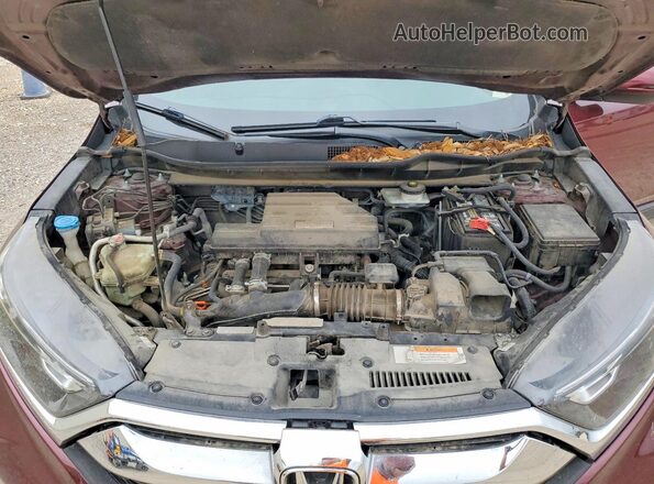 7FARW1H83HE019665 2017 HONDA CR-V Maroon Vista del compartimento del motor