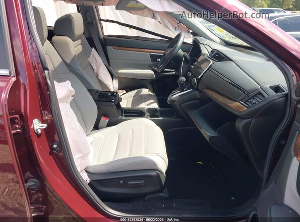 7FARW1H83JE025178 2018 HONDA CR-V Бордовый Вид салона спереди