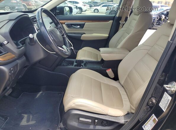 7FARW1H89JE035553 2018 HONDA CR-V Black Front interior view
