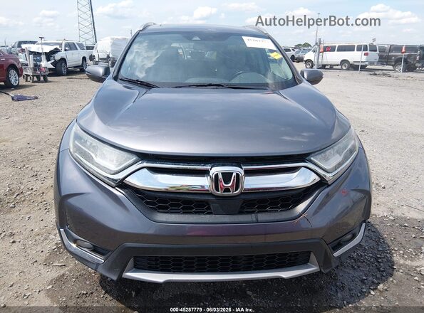 7FARW1H96JE054716 2018 HONDA CR-V Gray Вид щитка приладів