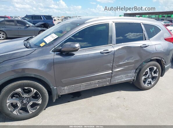 7FARW1H98JE021488 2018 HONDA CR-V Gray Front view