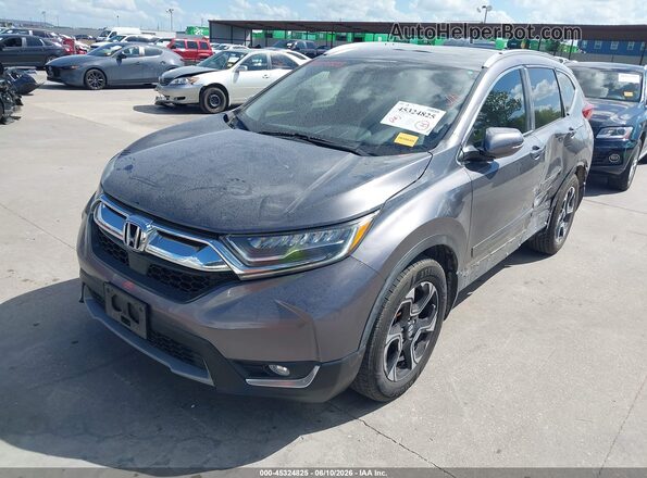 7FARW1H98JE021488 2018 HONDA CR-V Gray Front left