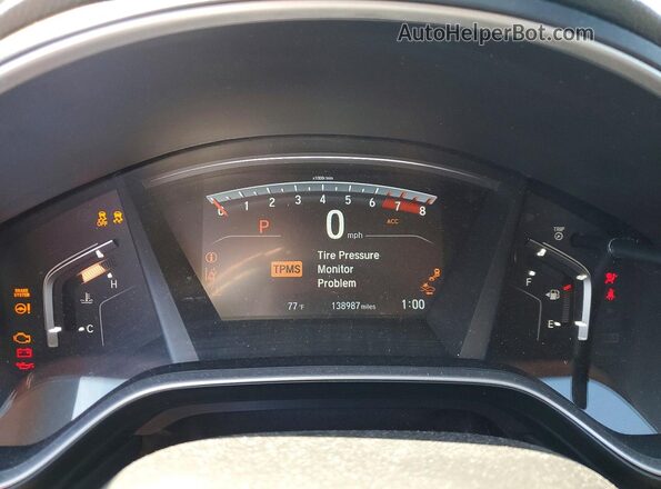 7FARW2H52JE005659 2018 HONDA CR-V Gray Սարքավորումների վահանակի տեսք