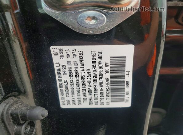 7FARW2H52JE037902 2018 HONDA CR-V Зеленый Вид наклейки с VIN-кодом