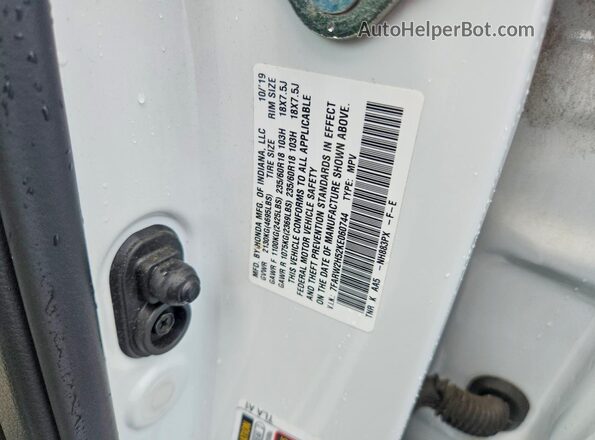 7FARW2H52KE060744 2019 HONDA CR-V White VIN sticker view