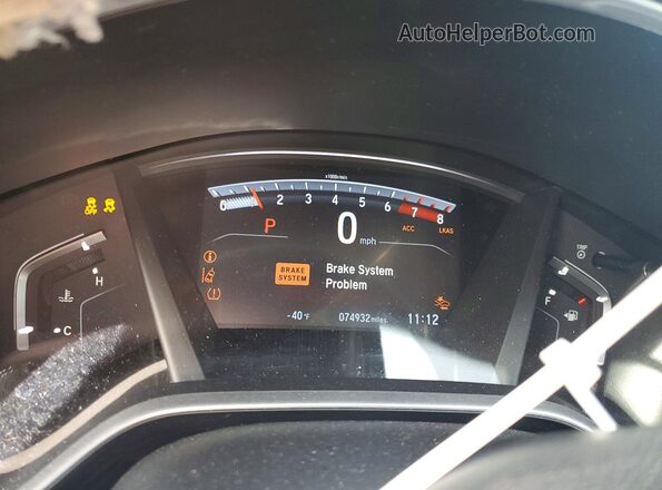 7FARW2H54JE059111 2018 HONDA CR-V Gray Вид щитка приладів