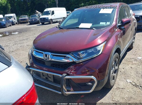 7FARW2H55JE035125 2018 HONDA CR-V Maroon Instrument cluster view