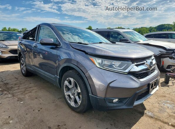 7FARW2H55JE083241 2018 HONDA CR-V Gray Front right