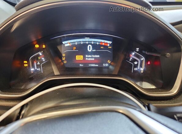 7FARW2H56JE014381 2018 HONDA CR-V Black Vista del cuadro de instrumentos