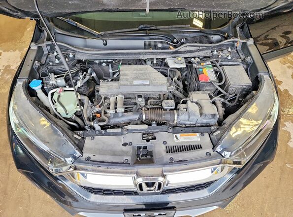 7FARW2H56JE014381 2018 HONDA CR-V Black Vista del compartimento del motor