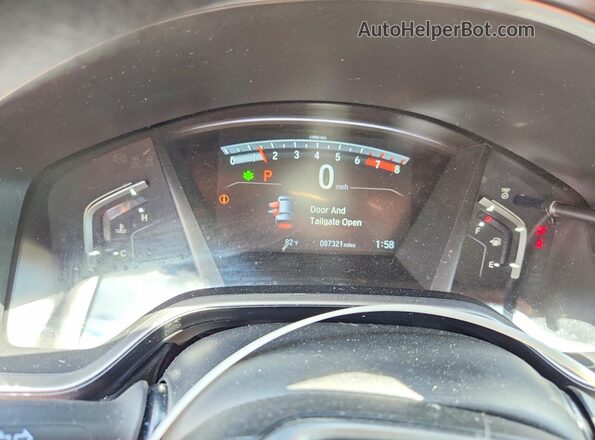 7FARW2H56KE050332 2019 HONDA CR-V Maroon ხელსაწყოთა პანელის ხედი