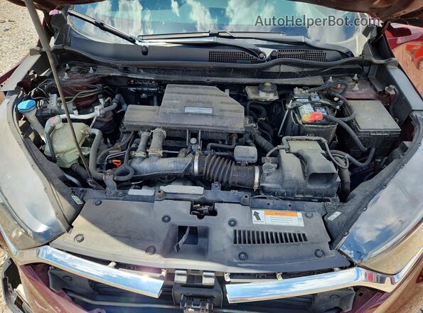 7FARW2H56KE050332 2019 HONDA CR-V Maroon ძრავის განყოფილების ხედი