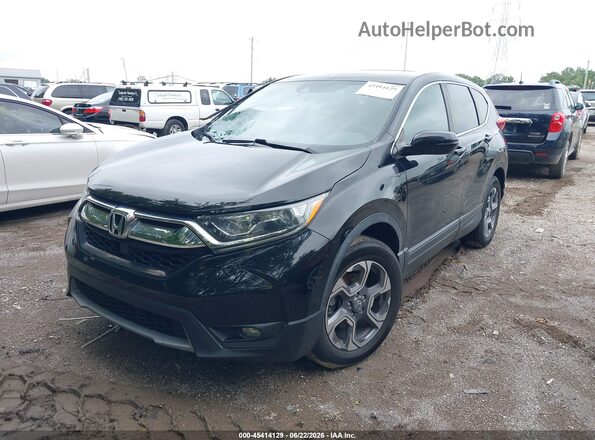 7FARW2H57JE065646 2018 HONDA CR-V Black Առջևի ձախ երեք քառորդ տեսարան