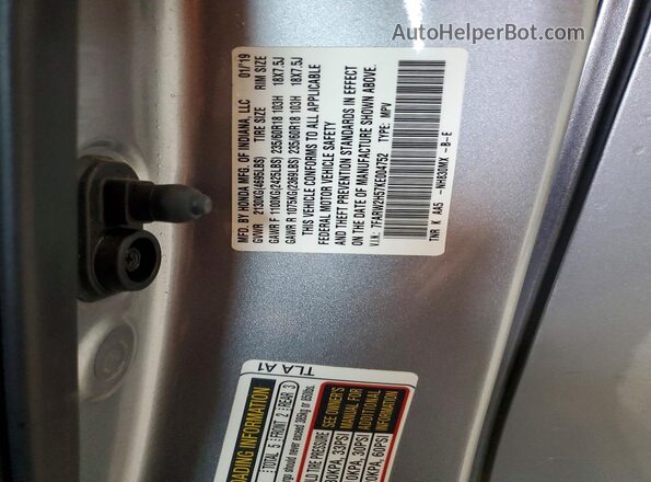 7FARW2H57KE004752 2019 HONDA CR-V Silver 