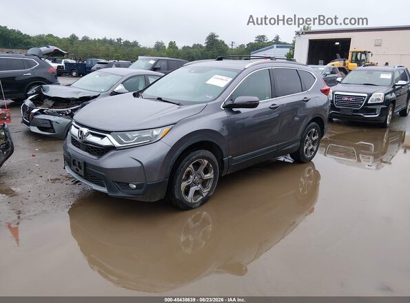 7FARW2H58JE018853 2018 HONDA CR-V Gray Vista tres cuartos delantera izquierda