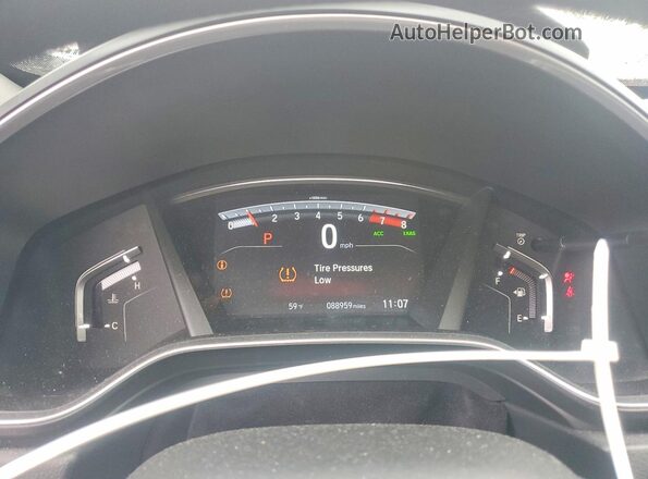 7FARW2H59KE046386 2019 HONDA CR-V Gray ხელსაწყოთა პანელის ხედი
