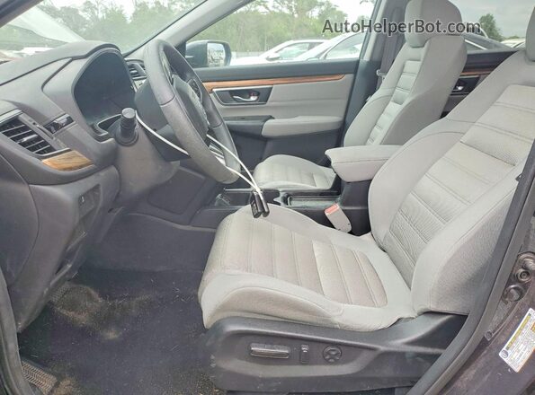 7FARW2H5XJE019616 2018 HONDA CR-V Gray Front interior view