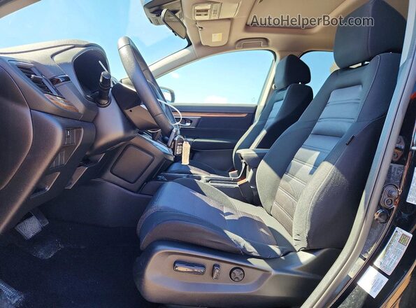 7FARW2H5XKE006818 2019 HONDA CR-V Black Вид салону спереду