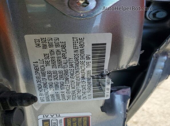 7FARW2H81NE020895 2022 HONDA CR-V Silver VIN կոդի պիտակի տեսք